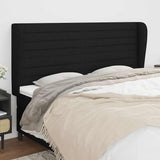 Vidaxl hoofdbord met randen 183x23x118 128 cm stof zwart