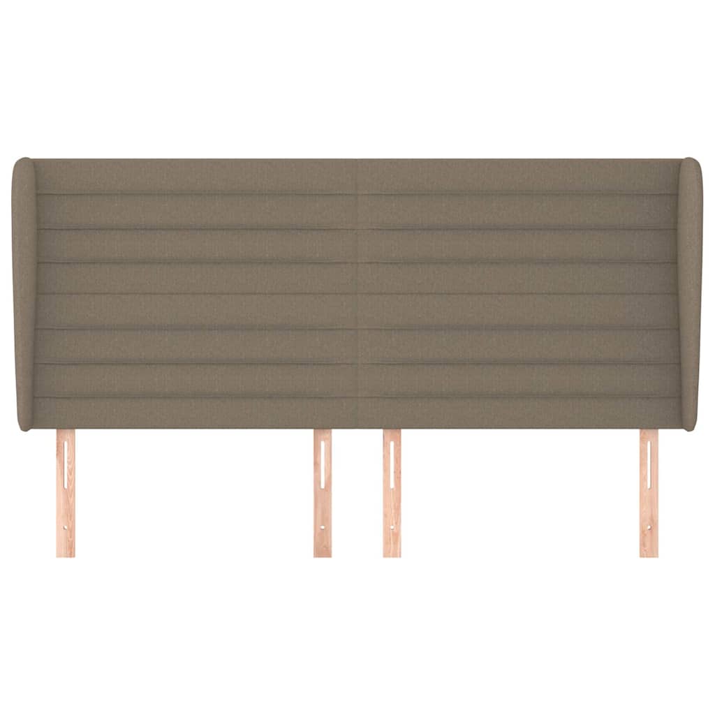 Vidaxl hoofdbord met randen 183x23x118 128 cm stof taupe