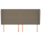 Vidaxl hoofdbord met randen 183x23x118 128 cm stof taupe