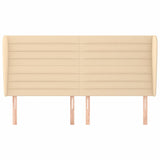 Vidaxl hoofdbord met randen 183x23x118 128 cm stof crèmekleurig
