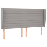 Vidaxl hoofdbord met randen 203x23x118 128 cm stof lichtgrijs