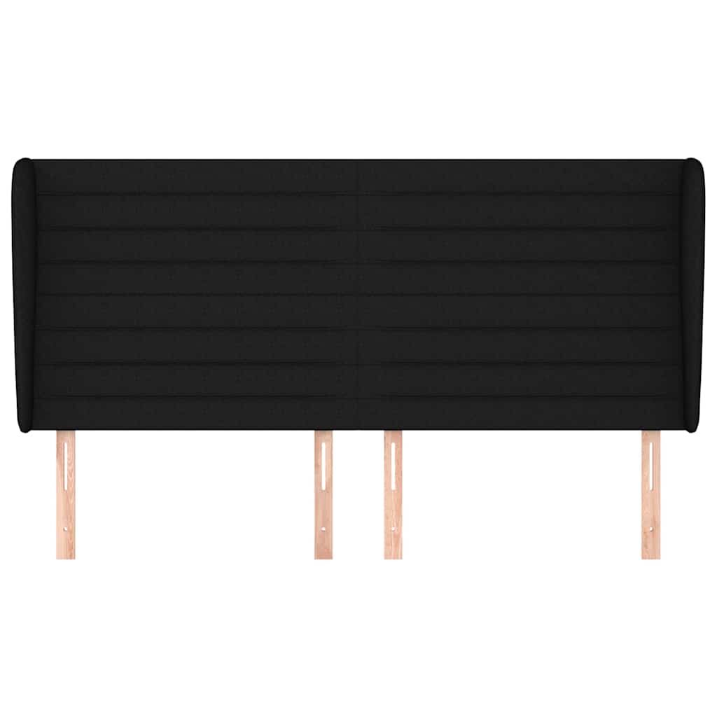 Vidaxl hoofdbord met randen 203x23x118 128 cm stof zwart