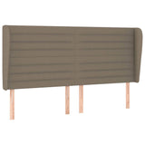Vidaxl hoofdbord met randen 203x23x118 128 cm stof taupe