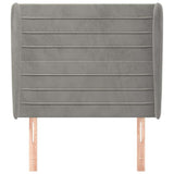 Vidaxl hoofdbord met randen 83x23x118 128 cm fluweel lichtgrijs