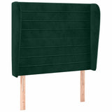 Vidaxl hoofdbord met randen 83x23x118 128 cm fluweel donkergroen
