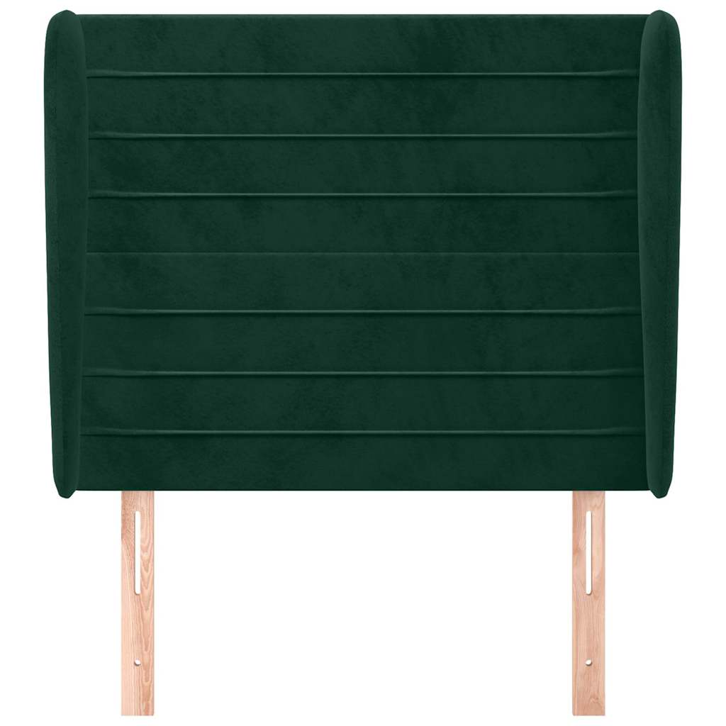 Vidaxl hoofdbord met randen 83x23x118 128 cm fluweel donkergroen