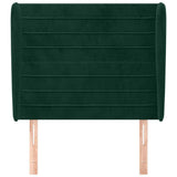 Vidaxl hoofdbord met randen 83x23x118 128 cm fluweel donkergroen