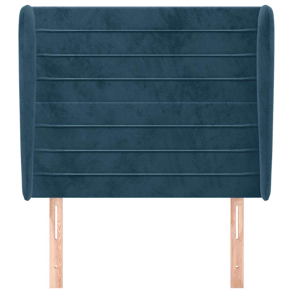 Vidaxl hoofdbord met randen 83x23x118 128 cm fluweel donkerblauw
