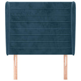 Vidaxl hoofdbord met randen 83x23x118 128 cm fluweel donkerblauw