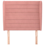 Vidaxl hoofdbord met randen 83x23x118 128 cm fluweel roze