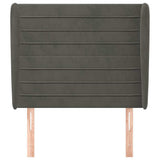 Vidaxl hoofdbord met randen 93x23x118 128 cm fluweel donkergrijs