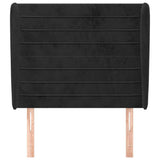Vidaxl hoofdbord met randen 93x23x118 128 cm fluweel zwart