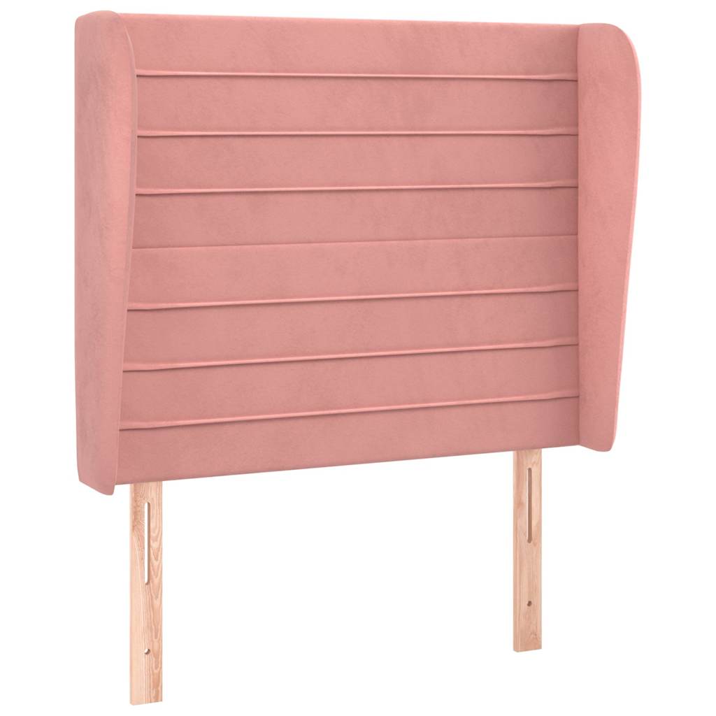 Vidaxl hoofdbord met randen 93x23x118 128 cm fluweel roze