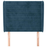 Vidaxl hoofdbord met randen 103x23x118 128 cm fluweel donkerblauw