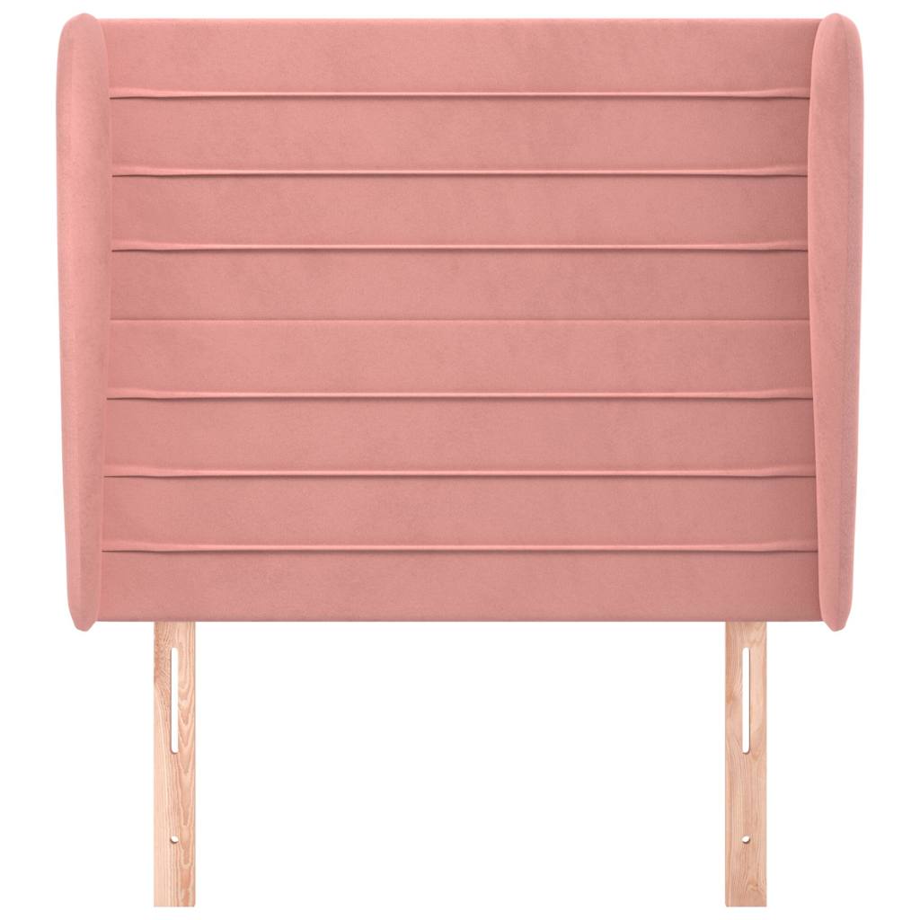 Vidaxl hoofdbord met randen 103x23x118 128 cm fluweel roze