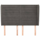 Vidaxl hoofdbord met randen 147x23x118 128 cm fluweel donkergrijs