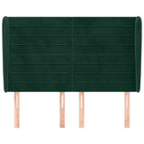 Vidaxl hoofdbord met randen 147x23x118 128 cm fluweel donkergroen