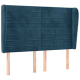 Vidaxl hoofdbord met randen 147x23x118 128 cm fluweel donkerblauw