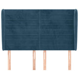 Vidaxl hoofdbord met randen 147x23x118 128 cm fluweel donkerblauw