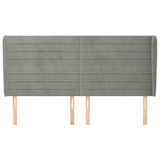 Vidaxl hoofdbord met randen 163x23x118 128 cm fluweel lichtgrijs