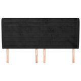 Vidaxl hoofdbord met randen 163x23x118 128 cm fluweel zwart