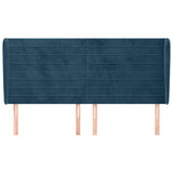 Vidaxl hoofdbord met randen 163x23x118 128 cm fluweel donkerblauw
