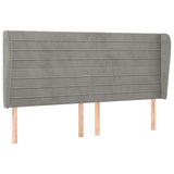 Vidaxl hoofdbord met randen 183x23x118 128 cm fluweel lichtgrijs