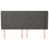 Vidaxl hoofdbord met randen 203x23x118 128 cm fluweel donkergrijs