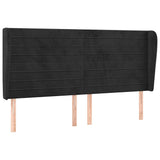Vidaxl hoofdbord met randen 203x23x118 128 cm fluweel zwart