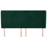 Vidaxl hoofdbord met randen 203x23x118 128 cm fluweel donkergroen