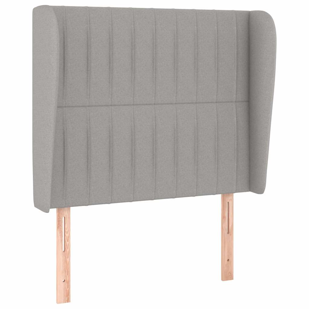 Vidaxl hoofdbord met randen 83x23x118 128 cm stof lichtgrijs