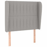 Vidaxl hoofdbord met randen 83x23x118 128 cm stof lichtgrijs