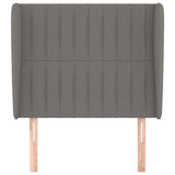Vidaxl hoofdbord met randen 83x23x118 128 cm stof donkergrijs
