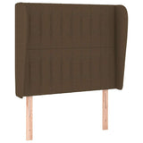 Vidaxl hoofdbord met randen 83x23x118 128 cm stof donkerbruin