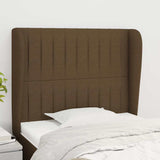 Vidaxl hoofdbord met randen 83x23x118 128 cm stof donkerbruin