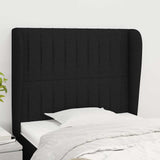 Vidaxl hoofdbord met randen 93x23x118 128 cm stof zwart