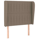 Vidaxl hoofdbord met randen 93x23x118 128 cm stof taupe