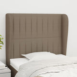 Vidaxl hoofdbord met randen 93x23x118 128 cm stof taupe