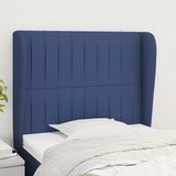 Vidaxl hoofdbord met randen 93x23x118 128 cm stof blauw