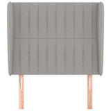 Vidaxl hoofdbord met randen 103x23x118 128 cm stof lichtgrijs