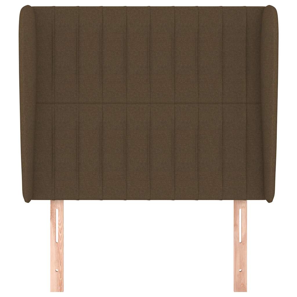 Vidaxl hoofdbord met randen 103x23x118 128 cm stof donkerbruin