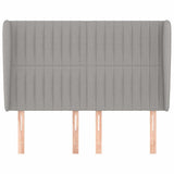 Vidaxl hoofdbord met randen 147x23x118 128 cm stof lichtgrijs