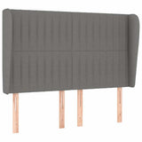 Vidaxl hoofdbord met randen 147x23x118 128 cm stof donkergrijs