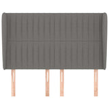 Vidaxl hoofdbord met randen 147x23x118 128 cm stof donkergrijs
