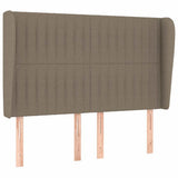 Vidaxl hoofdbord met randen 147x23x118 128 cm stof taupe