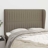 Vidaxl hoofdbord met randen 147x23x118 128 cm stof taupe