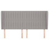 Vidaxl hoofdbord met randen 163x23x118 128 cm stof lichtgrijs