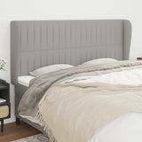 Vidaxl hoofdbord met randen 163x23x118 128 cm stof lichtgrijs