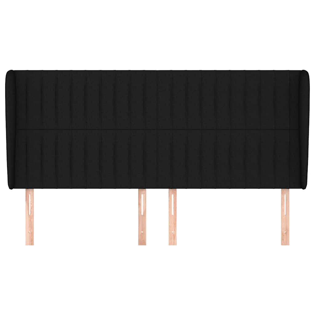 Vidaxl hoofdbord met randen 163x23x118 128 cm stof zwart
