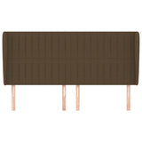 Vidaxl hoofdbord met randen 163x23x118 128 cm stof donkerbruin